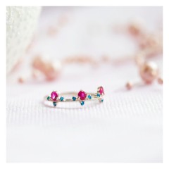 Серебряное кольцо с розовым топазом