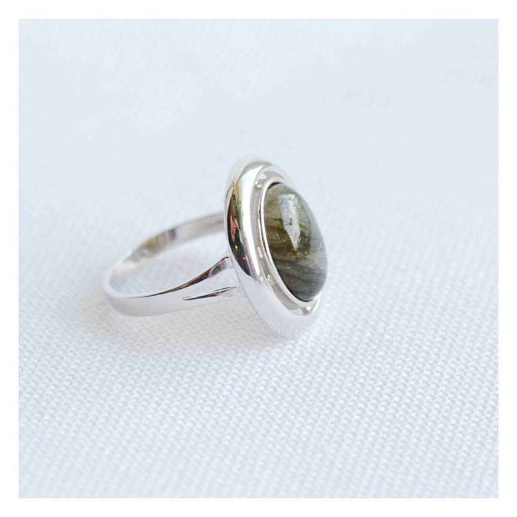 Серебряное кольцо с лабрадоритом