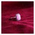 Серебряное кольцо с розовым кошачьим глазом