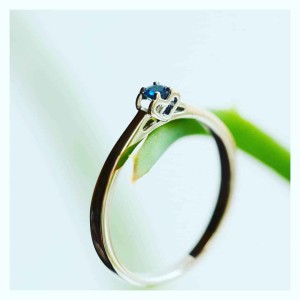 Серебряное кольцо с топазом london blue