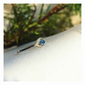 Серебряное кольцо с синим кварцем